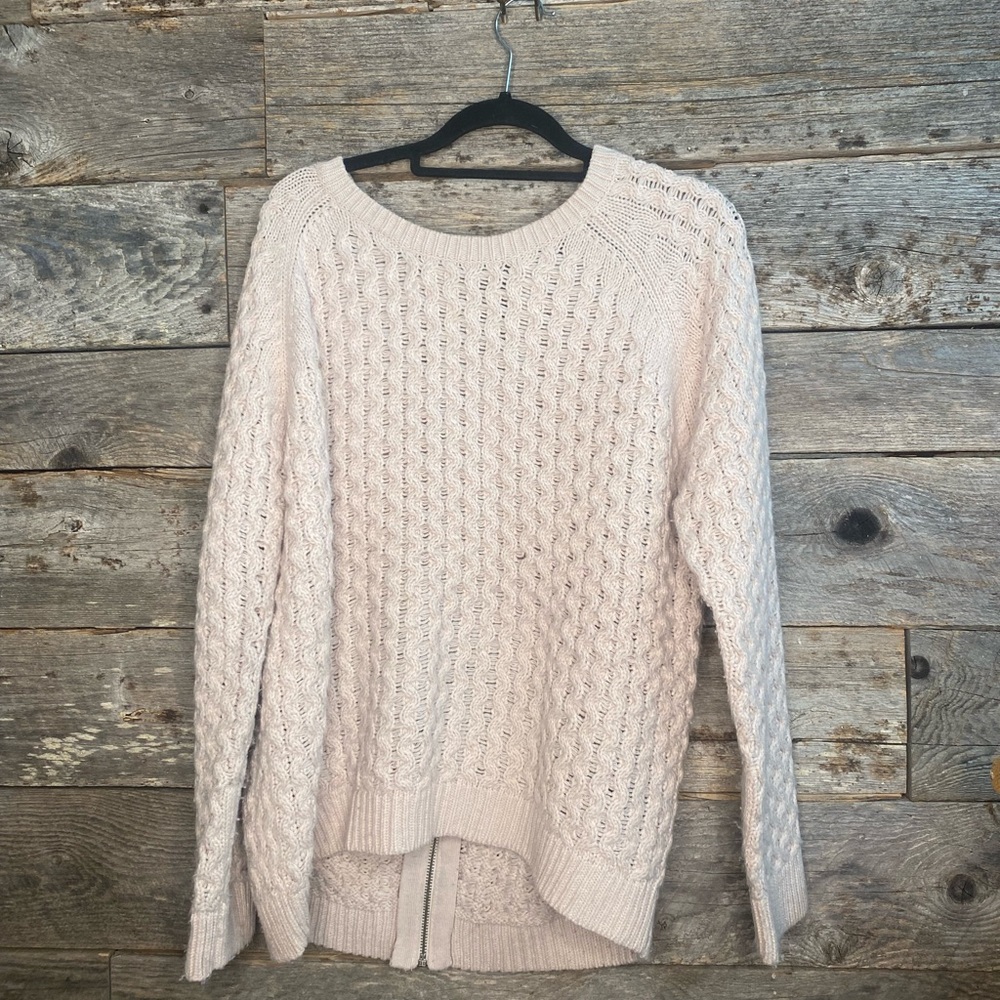 Slouchy, zipper backed sweater